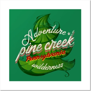 Adventure outdoor pine creek pensylvania distressed Posters and Art